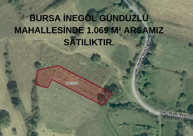 BURSA İNEGÖL GÜNDÜZLÜ MAHALLESİNDE 1.069 M² ARSAMIZ  SATILIKTIR. - BURSA İNEGÖL fotoğraf 6